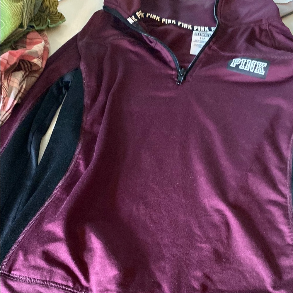 PINK Victoria's Secret Maroon V-Neck Sweater